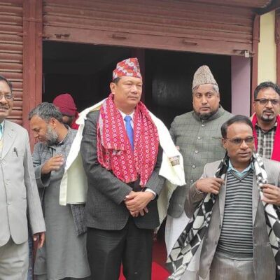लुम्बिनी प्रदेश मदरसा बोर्ड उपाध्यक्ष र  सामान्य प्रशासन मन्त्री बिच भेटघाट